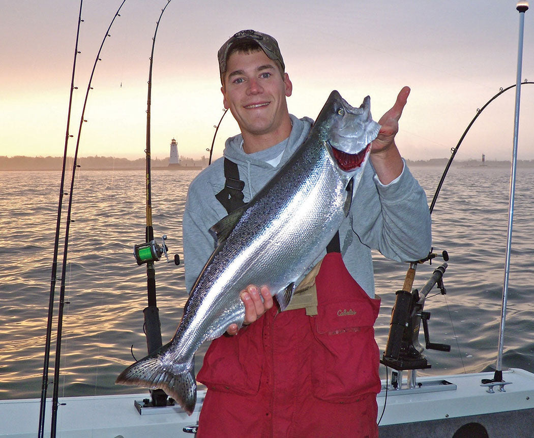Board with Salmon - Mike Gnatkowski – Great Lakes Angler